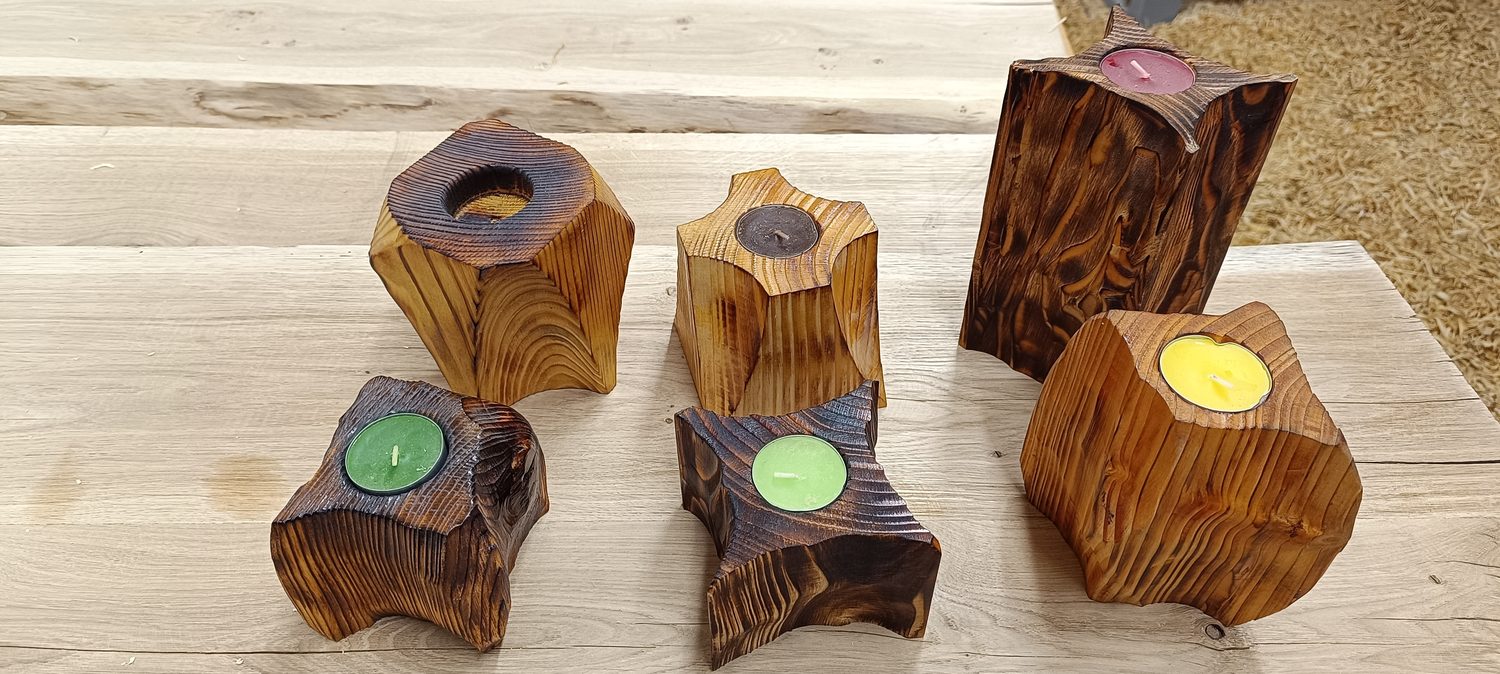 Kerzenhalter aus Holz